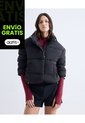 Chaqueta Acolchada Cuello Alto  Para Mujer Negro Seven Seven de Seven Seven