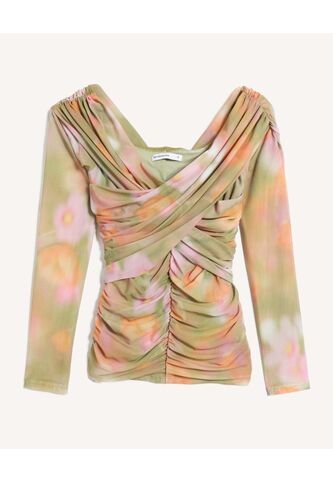 Camiseta Para Mujer Manga Larga Moda Color Verde Marca Seven Seven #28096447 Seven Seven