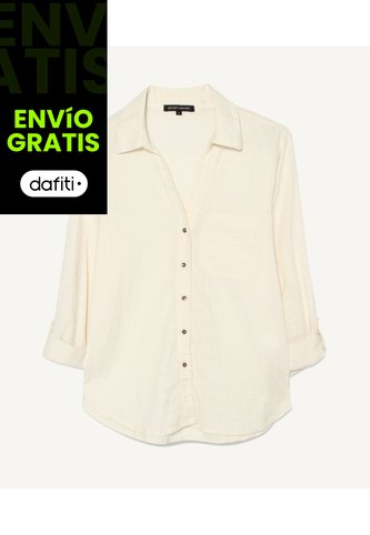 Blusa Para Mujer Manga Larga Color Marfil Marca Seven Seven #28123774 Seven Seven