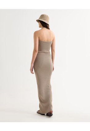 Vestido Para Mujer Manga Sisa Color Taupe Marca Seven Seven #28171375