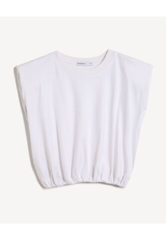 Camiseta Para Mujer Manga Sisa Cuello Redondo Color Marfil Marca Seven Seven #28096506 Seven Seven