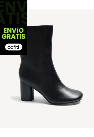 Botines Tacón Negro  Para Mujer Negro Seven Seven Seven Seven