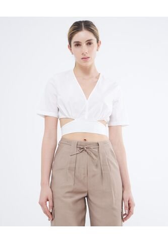 Blusa Para Mujer Manga Corta Color Blanco Marca Seven Seven #28123930 Seven Seven