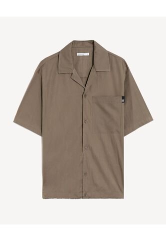 Camisa Para Hombre Manga Corta Con Bolsillo Cuello Resort Color Verde Marca Seven Seven #45012167 Seven Seven