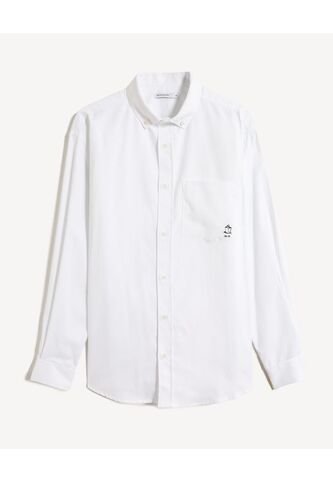 Camisa Para Hombre Manga Larga Con Bolsillo Cuello Button D Color Crudo Marca Seven Seven #45012225 Seven Seven