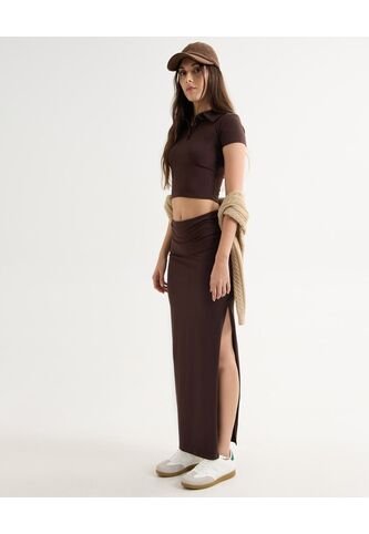 Falda Para Mujer Largo Color Café Marca Seven Seven #28140935 Seven Seven