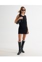 Chaleco Negro Con Taches Metálicos  Para Mujer Negro Seven Seven de Seven Seven