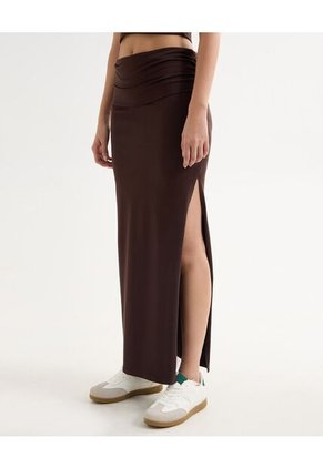 Falda Para Mujer Largo Color Café Marca Seven Seven #28140935