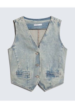 Chaleco Para Mujer Plano Color Azul Marca Seven Seven #28250125