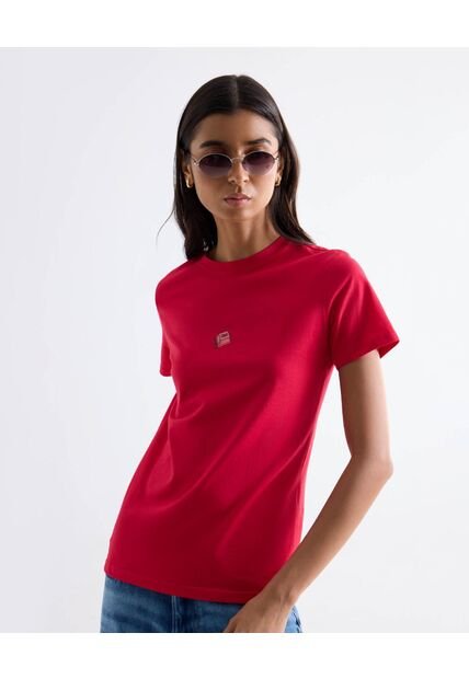 Camiseta  Para Mujer Manga Corta Cuello Redondo Color Rojo Marca Seven Seven #28097558