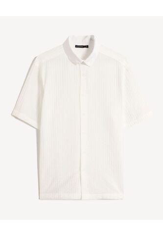 Camisa Para Hombre Manga Corta Sin Bolsillo Cuello Casual M Color Crudo Marca Seven Seven #45012198 Seven Seven