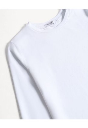 Camiseta  Para Mujer Manga Larga Cuello Redondo Color Marfil Marca Seven Seven #28097598