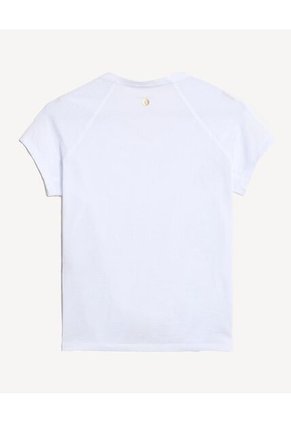 Camiseta  Para Mujer Manga Corta Cuello V Color Marfil Marca Seven Seven #28096271