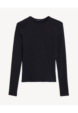 Camiseta  Para Mujer Manga Larga Cuello Redondo Color Negro Marca Seven Seven #28097598 Seven Seven