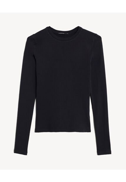 Camiseta  Para Mujer Manga Larga Cuello Redondo Color Negro Marca Seven Seven #28097598