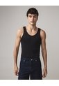 Tank Top Slim En Rib  Para Hombre Negro Seven Seven de Seven Seven