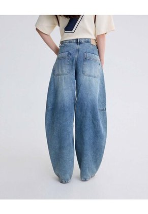 Jean Baggy Barrel Azul Claro  Para Mujer Azul Seven Seven