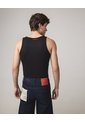 Tank Top Slim En Rib  Para Hombre Negro Seven Seven de Seven Seven