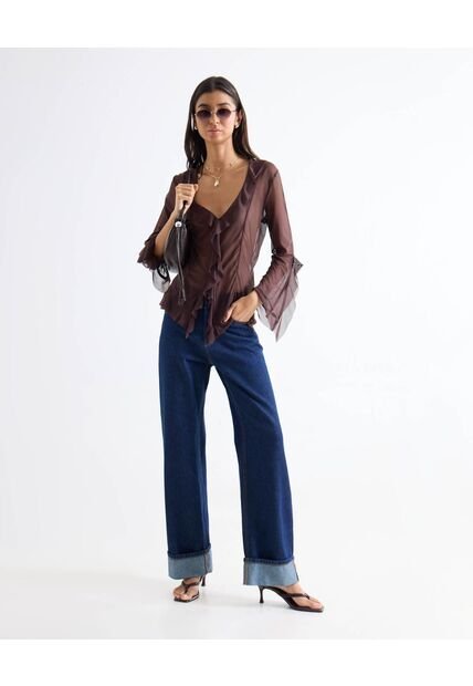 Jean  Para Mujer Straight Long Color Azul Marca Seven Seven #28167417