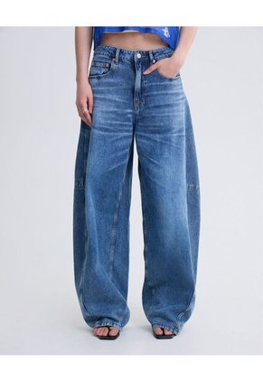 Jean Baggy Barrel Azul Medio    Para Mujer Azul Seven Seven