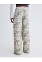 Jean Baggy Con Estampado Y Picos  Para Mujer Gris Seven Seven de Seven Seven