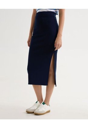 Falda Para Mujer Medio Color Azul Oscuro Marca Seven Seven #28140927