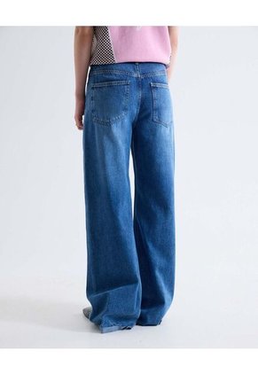 Jean Wide Leg Medio Oscuro  Para Mujer Azul Seven Seven