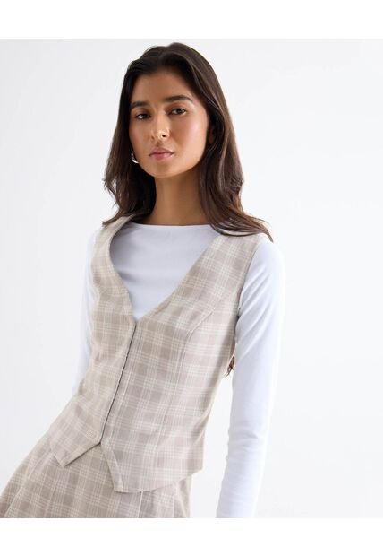 Blusa  Para Mujer Manga Sisa Color Crema Marca Seven Seven #28124176