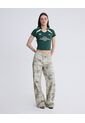 Jean Baggy Con Estampado Y Picos  Para Mujer Gris Seven Seven de Seven Seven