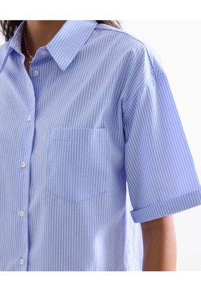 Blusa  Para Mujer Manga Corta Color Azul Marca Seven Seven #28128106