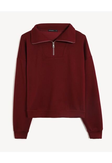 Buzo  Para Mujer Cuello Alto O Cuello Tortuga Color Vino Marca Seven Seven #28067542