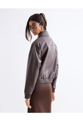 Chaqueta  Para Mujer Pu Color Café Marca Seven Seven #28081033