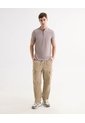 Pantalón Cargo Con Pretina Elástica  Para Hombre Beige Seven Seven de Seven Seven