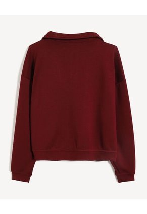 Buzo  Para Mujer Cuello Alto O Cuello Tortuga Color Vino Marca Seven Seven #28067542