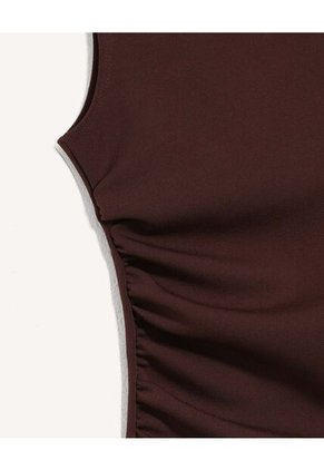 Camiseta  Para Mujer Manga Sisa Moda Color Café Marca Seven Seven #28099892