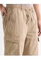 Pantalón Cargo Con Pretina Elástica  Para Hombre Beige Seven Seven de Seven Seven