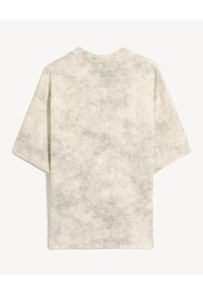 Camiseta  Para Hombre Manga Corta Cuello Redondo Color Beige Marca Seven Seven #45099382