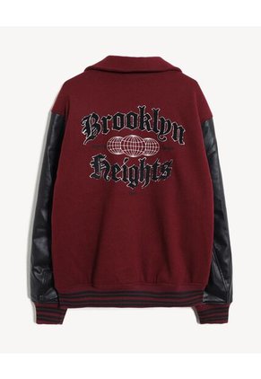 Chaqueta  Para Hombre Bomber Color Vino Marca Seven Seven #45080535