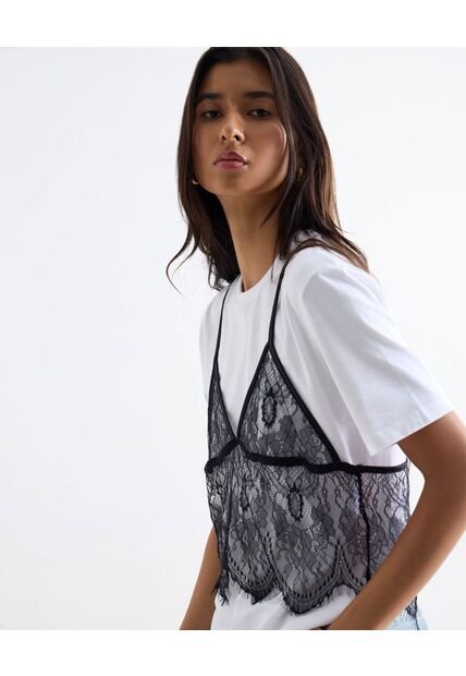 Camiseta  Para Mujer Manga Corta Cuello Redondo Color Blanco Marca Seven Seven #28098238