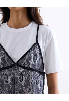 Camiseta  Para Mujer Manga Corta Cuello Redondo Color Blanco Marca Seven Seven #28098238