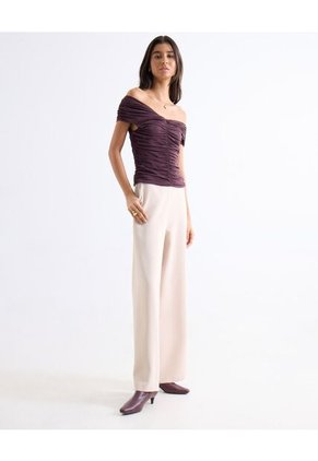 Camiseta  Para Mujer Manga Corta Moda Color Café Marca Seven Seven #28098222