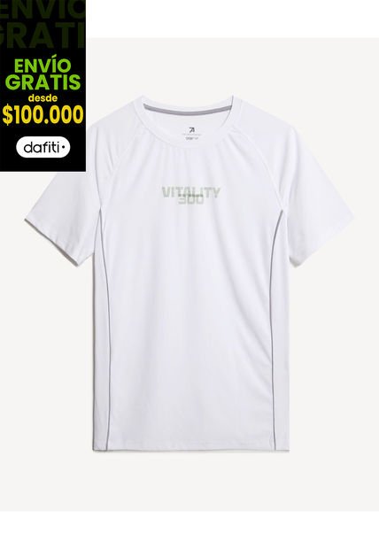 Camiseta Para Hombre Manga Corta Cuello Redondo Color Marfil Marca Seven Seven #45092688