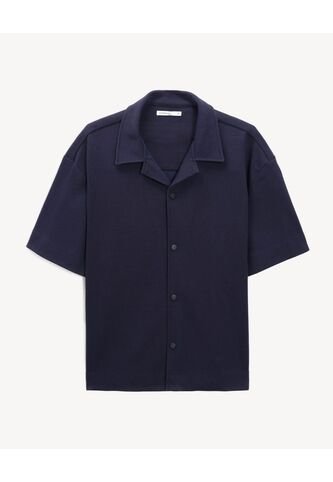 Camisa Para Hombre Sobrecamisa Manga Corta Color Azul Marca Seven Seven #45012163 Seven Seven