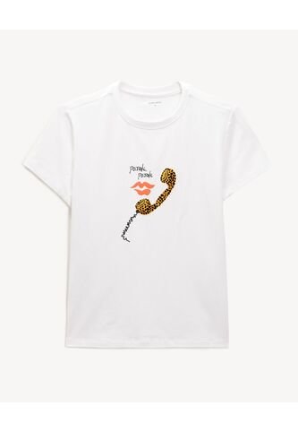 Camiseta Para Mujer Manga Corta Cuello Redondo Color Crudo Marca Seven Seven #28096535 Seven Seven