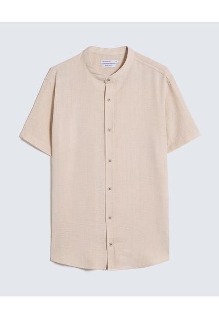 Camisa Para Hombre Manga Corta  Color Arena Marca Seven Seven #45012094