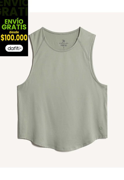 Camiseta Para Mujer Crop Top Color Verde Marca Seven Seven #28096241