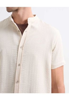 Camisa Para Hombre Manga Corta  Color Arena Marca Seven Seven #45012094