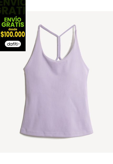 Camiseta Para Mujer Manga Sisa Cuello Redondo Color Lila Marca Seven Seven #28096242