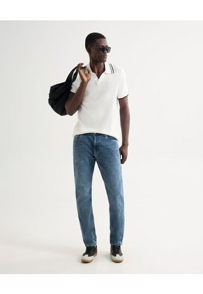 Polo Para Hombre Cuello Tejido Sin Bolsillo Color Marfil Marca Seven Seven #45110872