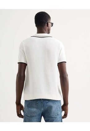 Polo Para Hombre Cuello Tejido Sin Bolsillo Color Marfil Marca Seven Seven #45110872